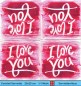 Preview: I love you - 1 Cocktail Serviette